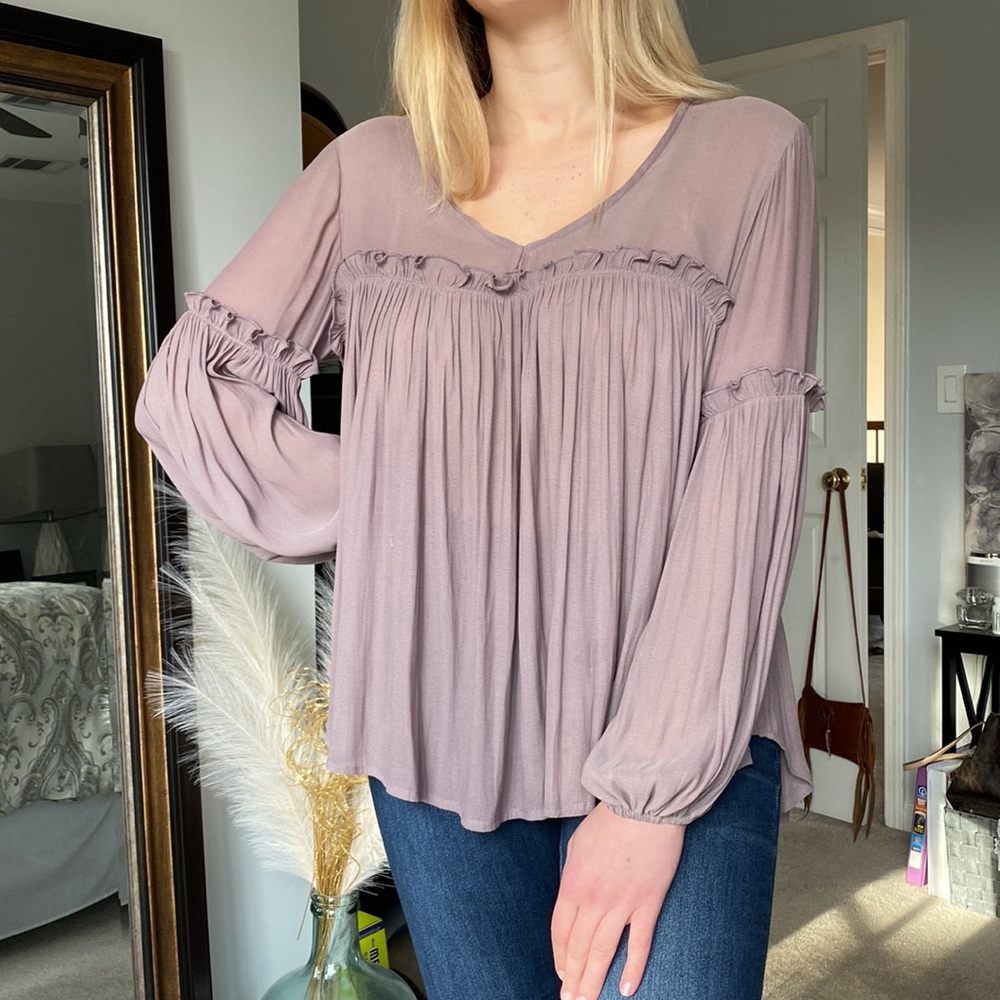 BOHO Flirty Flowy V-Neckline Top